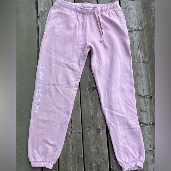 Taylor Swift Pink Track Pants Size Large - Picture 1 of 8